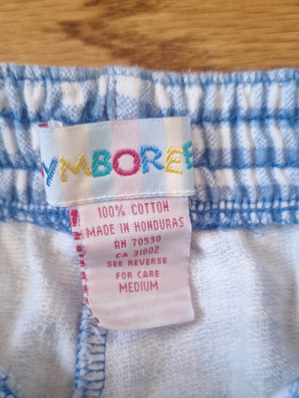 Vintage Gymboree Rainbow Tag Light Blue And White Gingham Skort M - Picture 7 of 7